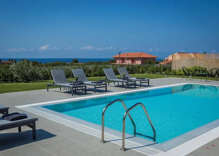 Elegant 3 Bedrooms Julieta Private Pool Sea Views Kefalonia Villa Svoronata